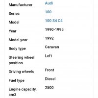 Странично Стъкло На Предна Лява Врата  Audi 100 C4 Ауди  1990-1995 Година. , снимка 2 - Части - 38348207