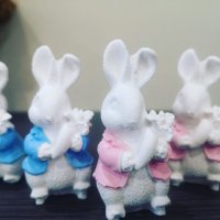Гипсови фигурки / подаръци за гости - зайче