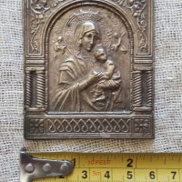 Стара посребрена иконка, снимка 3 - Антикварни и старинни предмети - 29422732
