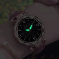 Нов дамски часовник с нежно розова кожена каишка, снимка 3 - Дамски - 42178388