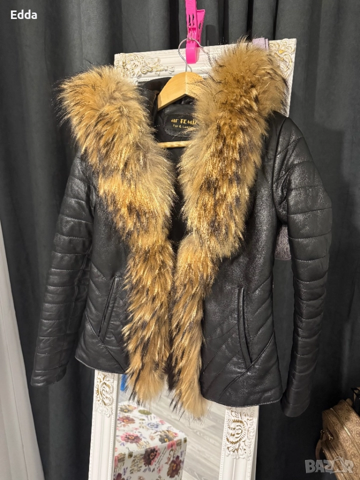 Кожено ест яке с ест косъм хс с , снимка 1