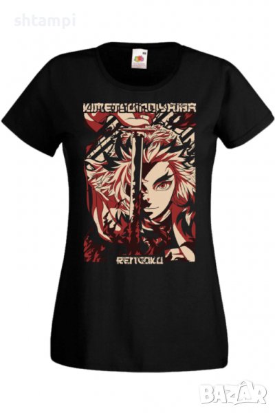 Дамска тениска Demon Slayer Kyojuro Rengoku 01,Анимация,игра,Празник,Повод., снимка 1
