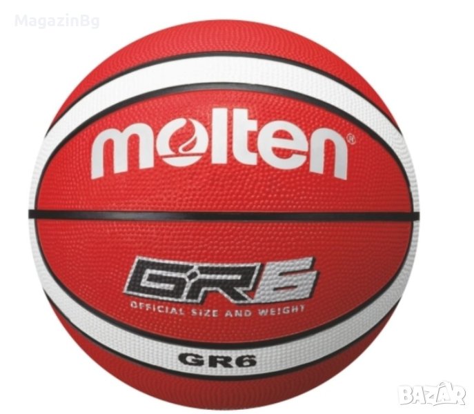 Баскетболна топка Molten BGR6-RW, Гумена, Размер 6, Размер 7 topka, снимка 1