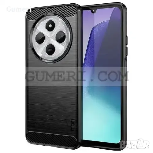 Xiaomi Redmi 14C Противоударен Силиконов Гръб - Карбон ''Шарк'', снимка 1