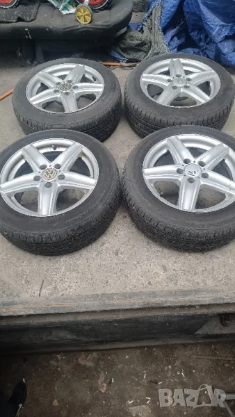 • Продавам ОРИГИНАЛНИ джанти DEZENT 16ки 5х112 с втулки от 66.6 на 57.1 в ДОБРО състояние с гумите, снимка 1