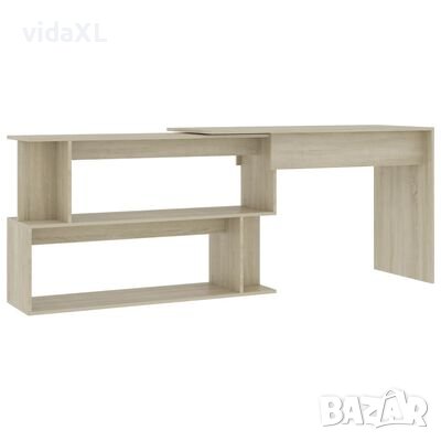 vidaXL Ъглово бюро, дъб сонома, 200x50x76 см, ПДЧ(SKU:801101, снимка 1