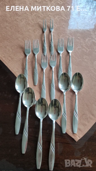 МКМ 90 посребрени прибори за хранене 14 бр, снимка 1