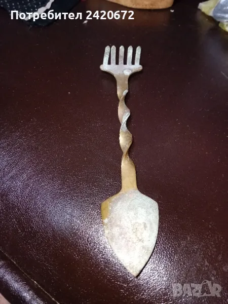 антикварна бронзова вещ, снимка 1