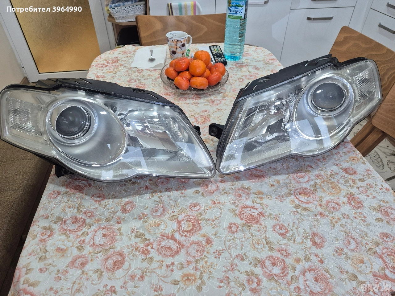 Кристални Оригинални фарове HELLA за Пасат В6 , снимка 1