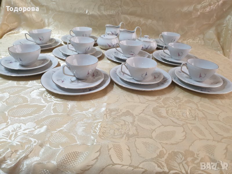 Порцеланов двоен сервиз за чай,кафе schwarzenhammer bavaria germany 1949-х1952 година, снимка 1