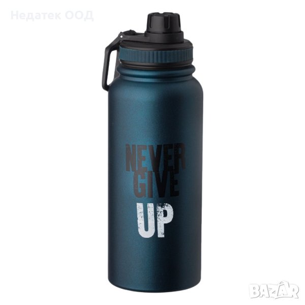 Термос, Never Give Up, Неръждаема стомана, 950 мл, снимка 1