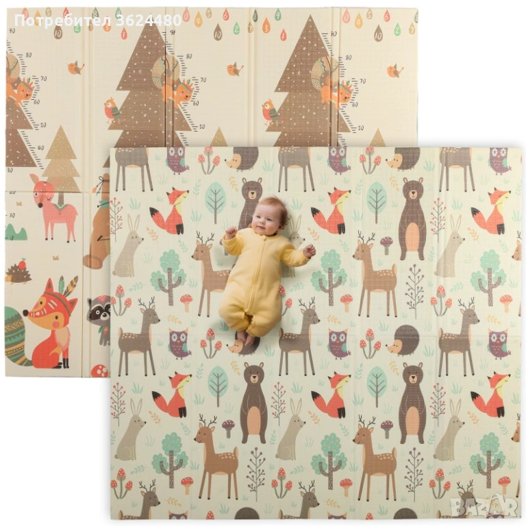 Постелка за игра за бебе 180х200 см 4847, снимка 1