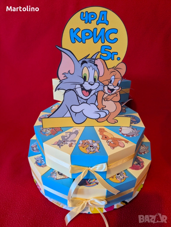 Картонена торта Том и Джери , снимка 1