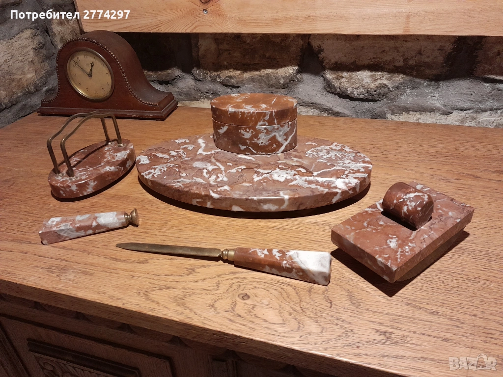 Винтидж мраморна мастилница, снимка 1