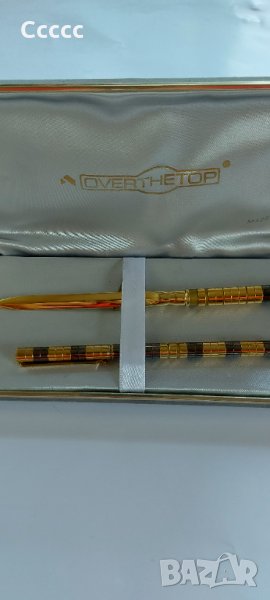 Луксозен комплект OVERTHETOP Itali нож за писма и химикалка , снимка 1