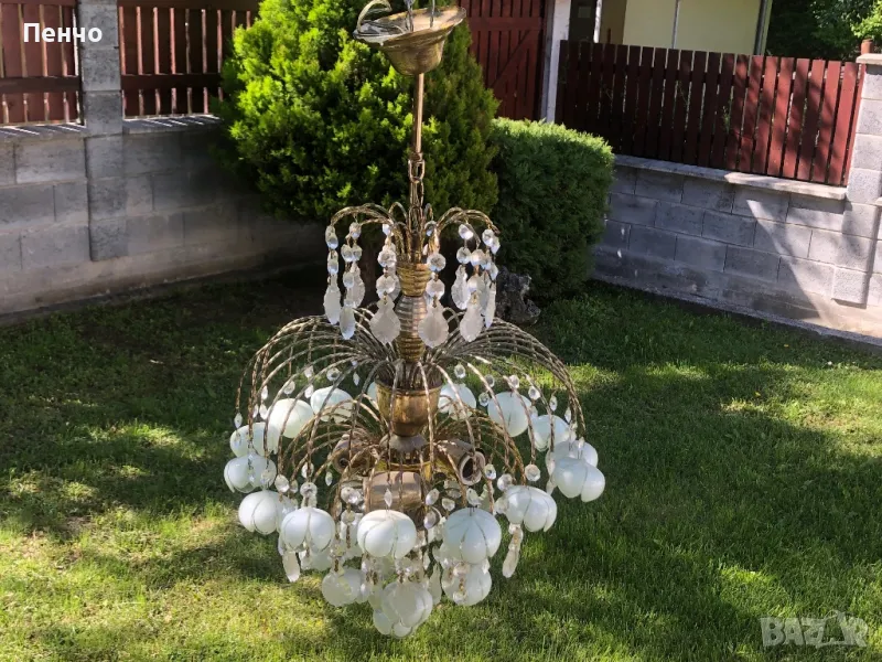 старинен кристален полилей, снимка 1