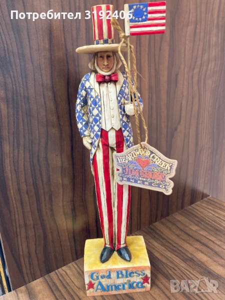 Оригинална дървена фигура на Jim Shore, отлично състояние, снимка 1