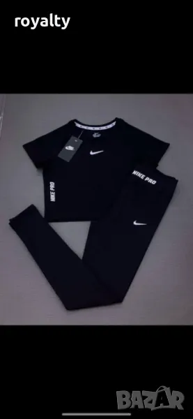 Nike черен дамски спортен комплект , снимка 1