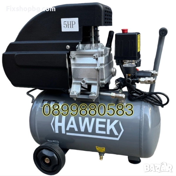 Бутален компресор за въздух 25 литра HAWEK, снимка 1