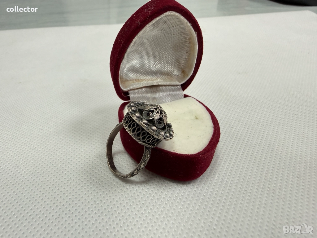 Болярски / филигранен сребърен пръстен. №7796, снимка 1
