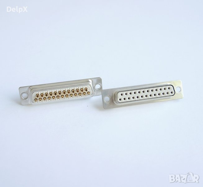 Букса за кабел метална RS232 25pin(ж), снимка 1