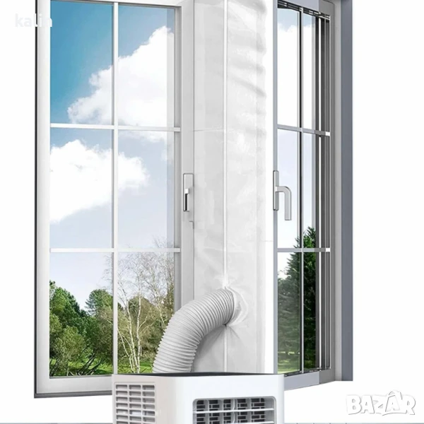 Уплътнителна завеса за прозорец HVS-1 за мобилен климатик – защита от топлина и насекоми, снимка 1