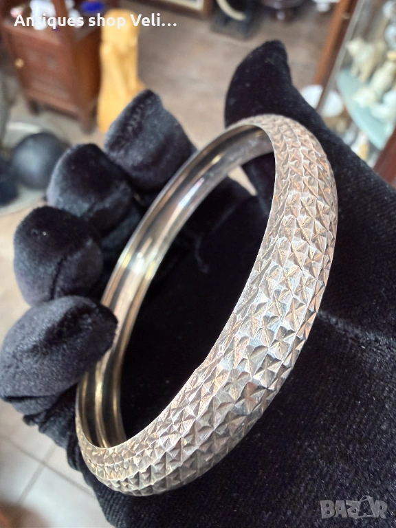 Сребърна гривна №78330, снимка 1