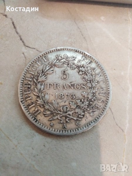 5 франка 1873 буква А, снимка 1