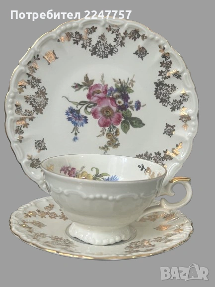 Антикварно порцеланово трио GKC Bavaria (1900–1945), снимка 1