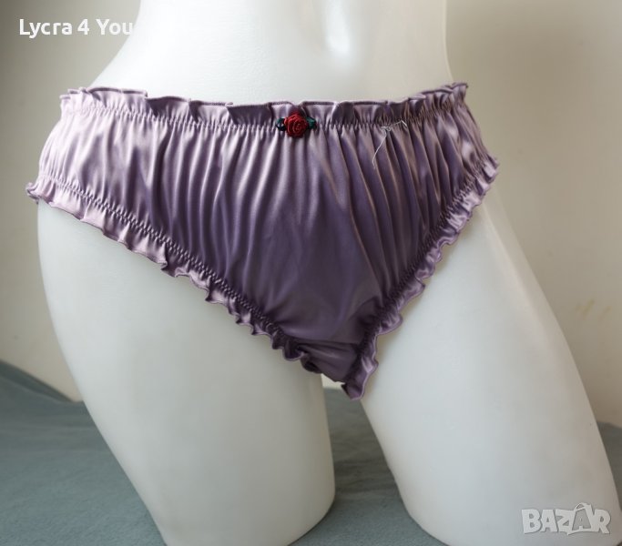 Нови светло-лилави сатенени бикини S-L размер, снимка 1