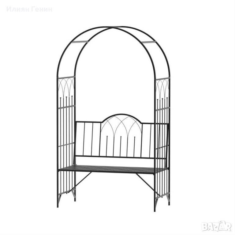 Арка от рози с пейка, снимка 1