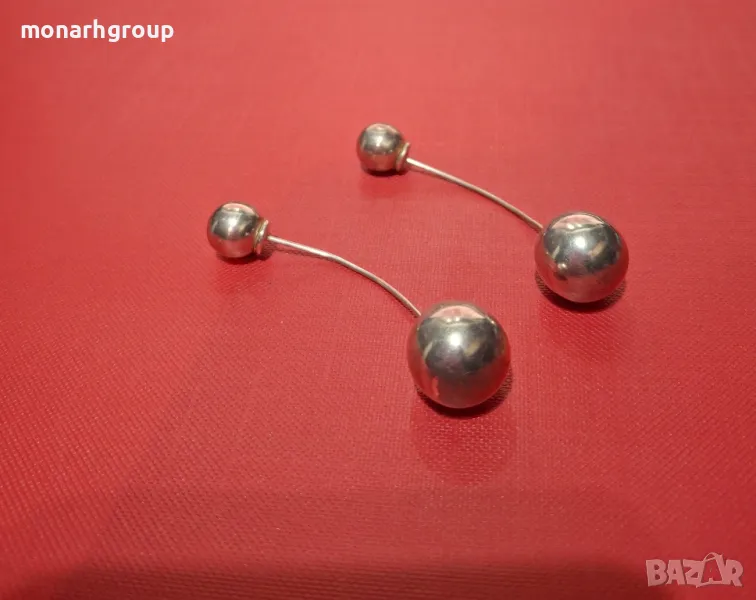 Сребърни обеци, снимка 1