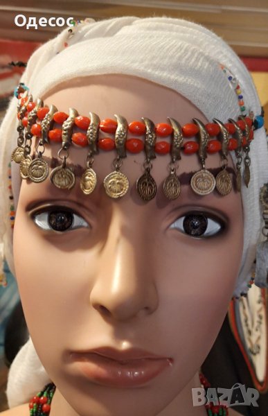 Възрожденски сребърен накит с позлата,прочелник, снимка 1