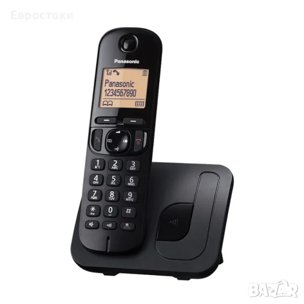 Цифров безжичен DECT телефон Panasonic KX-TGC210FXB с 1 слушалка, снимка 1