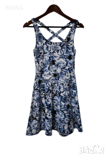 Нова H&M синьо бяла дамска лятна рокля S размер , снимка 1