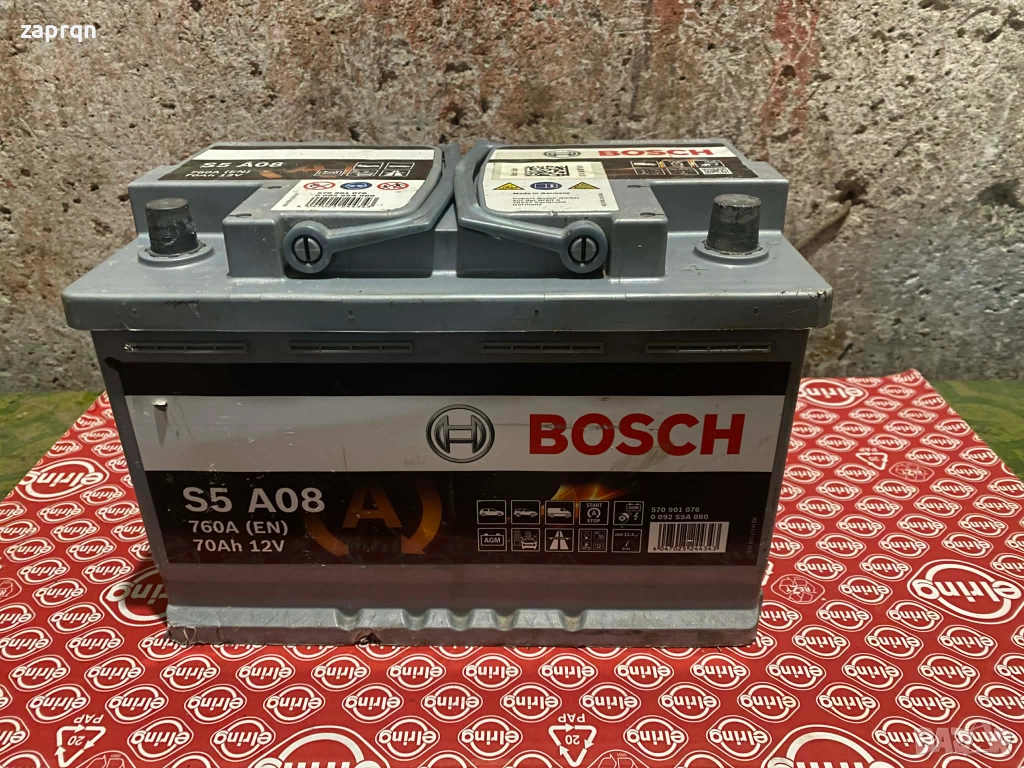 Акумулатор Bosch/Бош AGM/АГМ 70 амп/ч с гаранция, снимка 1