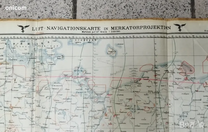 Карта на LUFTWAFFE -1938 г., снимка 1