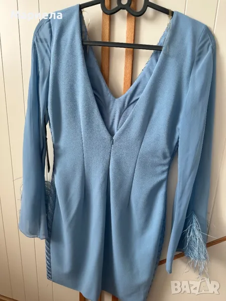 Коктейлна рокля синя НОВА S/M, снимка 1