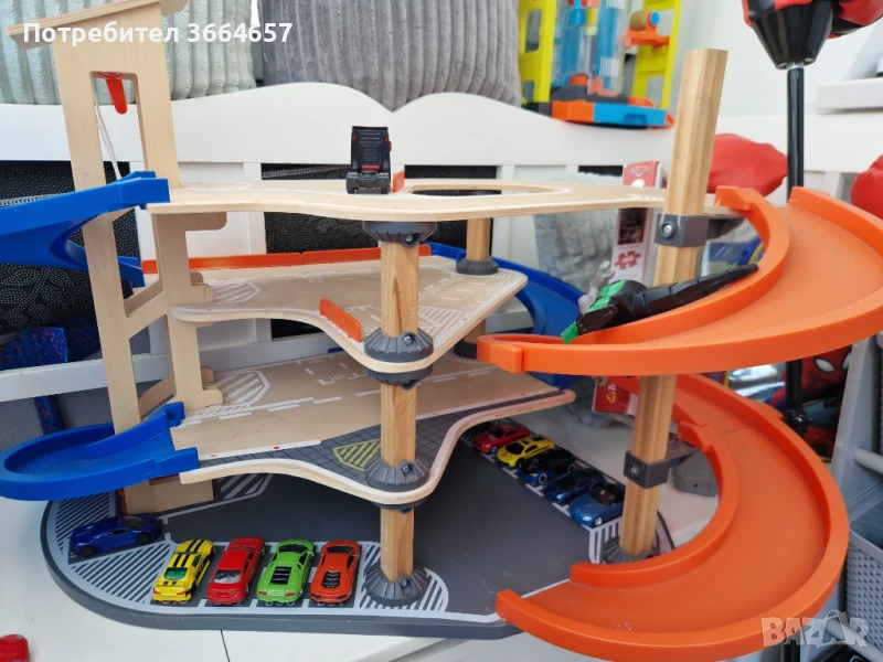 Детски дървен паркинг LIDL, снимка 1