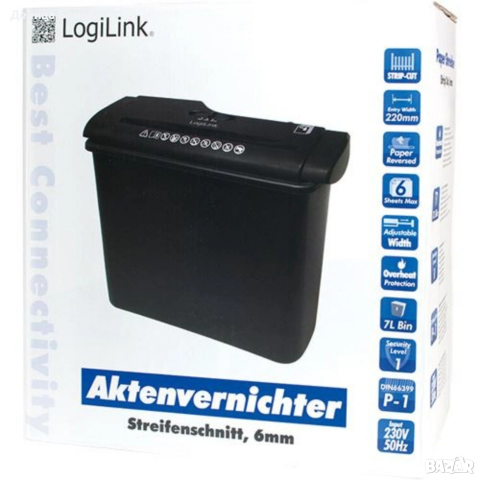Шредер за хартия LogiLink „Aktenvernichter“, снимка 1