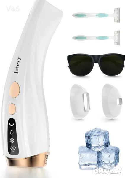 IPL епилация лазерна за жени и мъже, трайно премахване на космите с ледено охлаждане, безболезнено, снимка 1