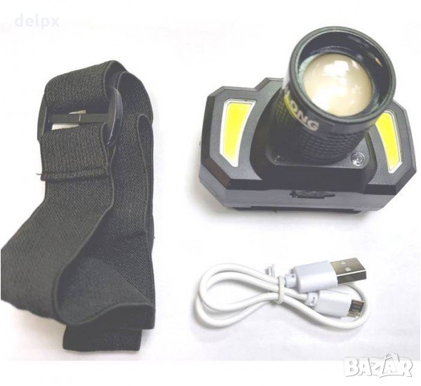 LED фенер BAILONG, влагоустойчив за глава, акумулаторни батериия 18650, 10W, снимка 1
