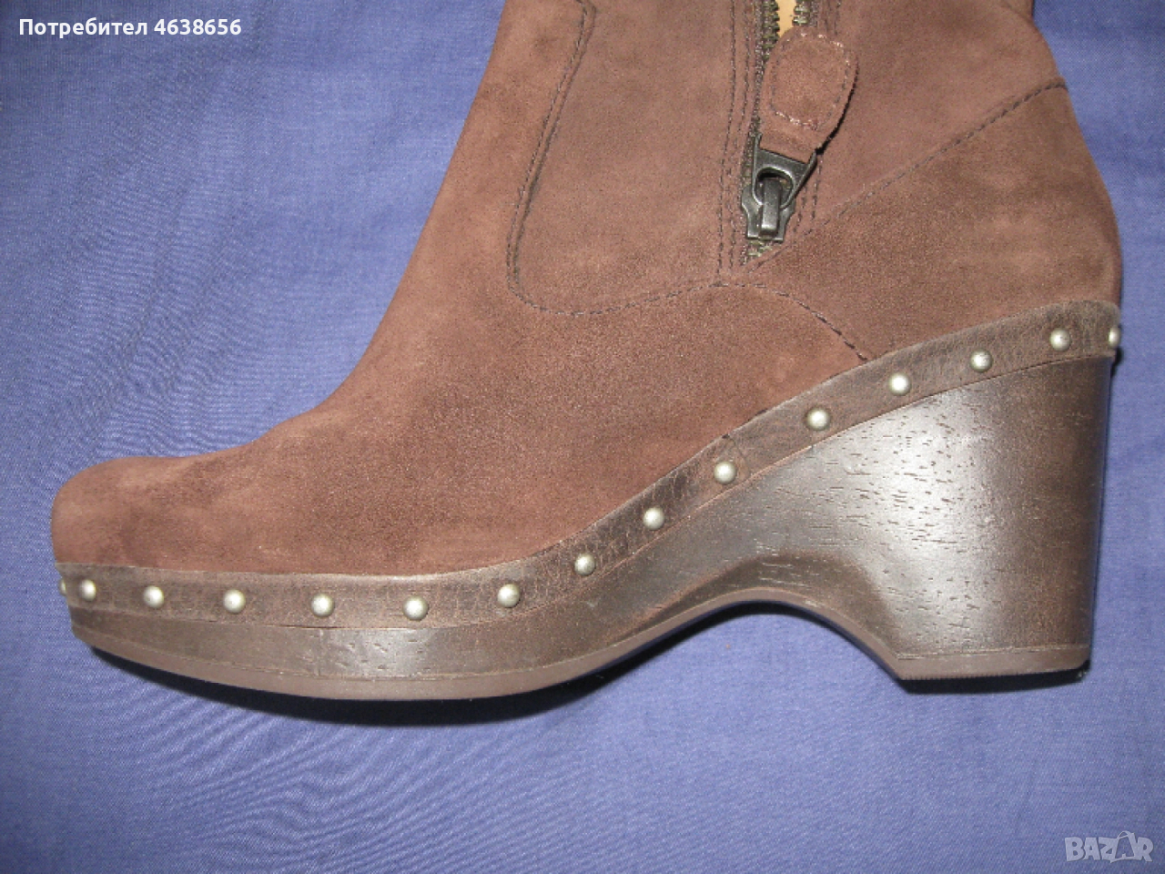 Fossil оригинални велурени дамски ботуши, снимка 1