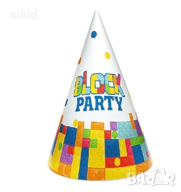 Лего Конструктор картонена малка парти шапки шапка рожден ден, снимка 1