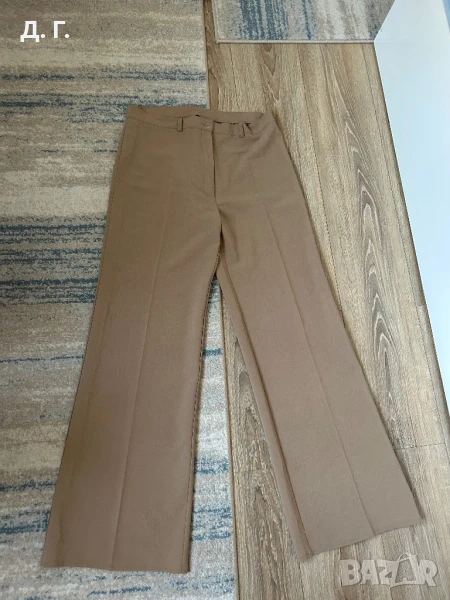 Бежов панталон с висока талия, снимка 1