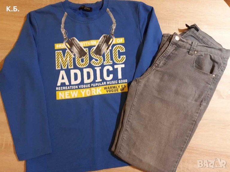 Блуза и дънки р-р 164, снимка 1