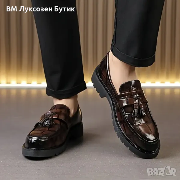 👞✨ МЪЖКИ ЛУКСОЗНИ КОЖЕНИ МОКАСИНИ – СТИЛ И САМОЧУВСТВИЕ В ЕДНА СТЪПКА! ✨👞, снимка 1