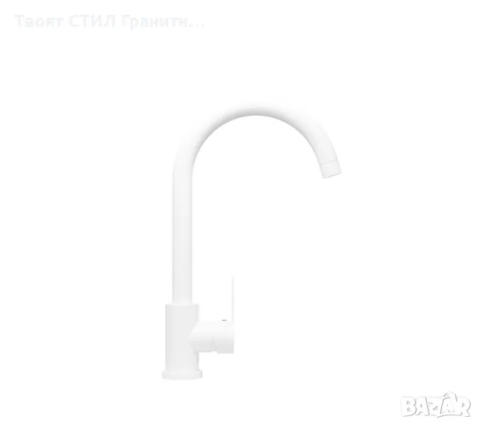 Бял гранитен смесител за кухня - Модел 5600, снимка 1