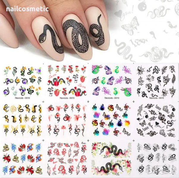 ВОДНИ СТИКЕРИ ЗА МАНИКЮР 12 В 1 - 41, снимка 1