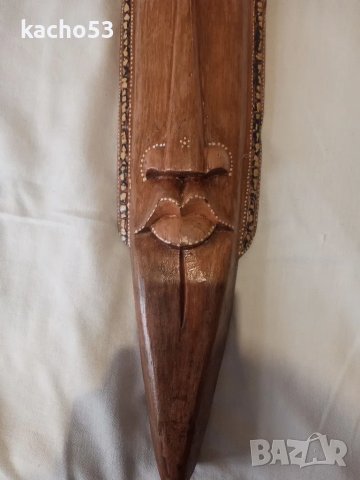 Голяма дървена маска., снимка 3 - Антикварни и старинни предмети - 49867687